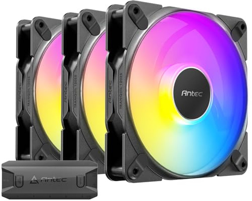 Antec TQ 12025 ARGB-3PK 2000 RPM 120 x 25 mm Caja ARGB Ventiladores Negro - Paquete de 3