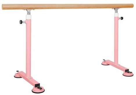 YXLYFDLY Ballettstange Tragbare Ballettstange, Höhenverstellbar, Freistehende Ballettstange Und Tanzausrüstung, Ballettstange Mit Saugnapf(Pink,1m/3.28ft)