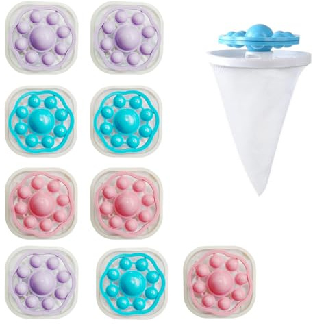 Fusselfänger Waschmaschine Filterbeutel, 3pcs Tierhaarentferner Waschmaschine, Haarfänger Waschmaschine Netz Beutel, Fusselentferner Waschmaschine, Für Haar Hunde/Katzenhaare (9PCS)