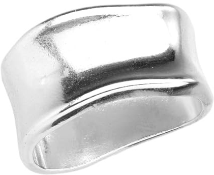 Mikovivi Broche Anneau Foulard en Soie Oblate, Boucle d'Écharpe Simple et Irrégulière en Argent Motif Géométrique Accessoire de Mode pour Robe Bijoux pour Femmes