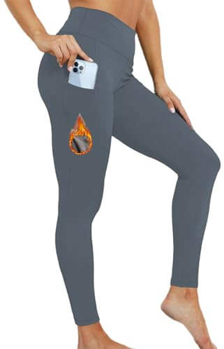 Leggins Invernali Donna Foderati in Pile Ispessito Felpati Collant Caldo Leggings Termici Vita Alta Opachi Termici Donna con Pelo Interno Invernali Pesanti ad Elevato Isolamento