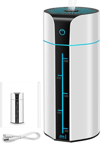 Humidificador Para Plantas - Difusor De Aire USB Para Interiores | 7 Colores LED Humidificador Silencioso Con Apagado Automático Para Dormitorio, Estudio, Habitación, Sala De Estar, Guardería, Autocar