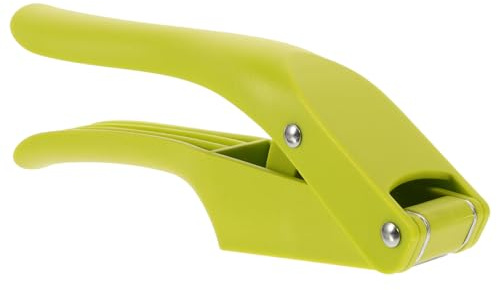 FIXOSHEE Presse-Ail Multifonctionnel en Inox Poignée Ergonomique Outil pour Presser L’Ail Gingembre Presse Manuel Cuisine Accessoire Vert Boîte Présent Cuisine Domestique et