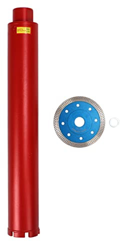 Gearwell Punta a corona diamantata, a tazza da 2,5 pollici Filettatura 5 8-11, Acciaio legato per perforazione di pareti in marmo di mattoni rossi e cemento