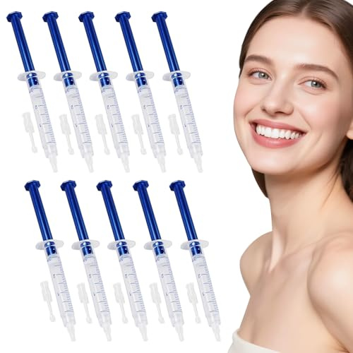 Daozhogo 10 Stück Zahn Aufhellung Bleaching Gel, Teeth Repair Aufhellung Gels, Sanfte Entfernung von Verfärbungen durch Tee, Kaffee, Wein & Rauchen
