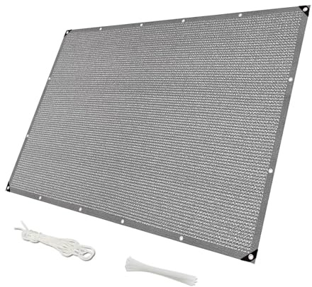 Sonnenschutz Balkon Ohne Bohren 200x200cm, Wintergarten Sonnenschutz Atmungsaktives Segeltuch mit ÖSen für Gewächshäuser, Garten - Grau