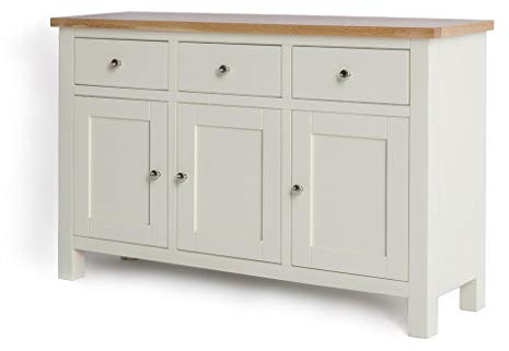 RoselandFurniture Farro Cream Large Sideboard Cabinet for Living Room