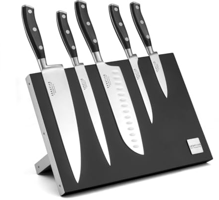 Vulcano - Bloc magnétique 5 couteaux de cuisine