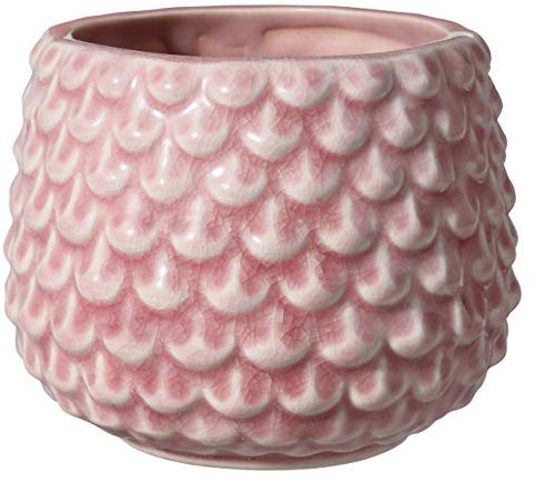 Bloomingville Pinecone - Macetas Decorativas Color para Interior Estilo Retro Creativo S (9,5 cm ø), Rosa, cerámica