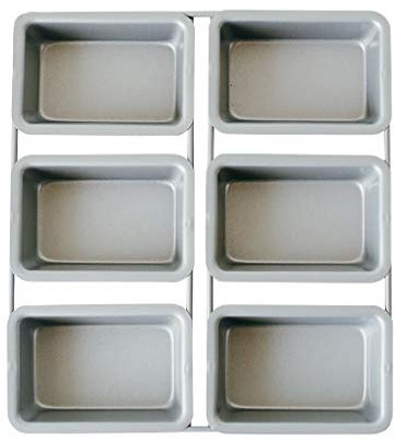 ZHANGXIAO Stampo per Pane, Multifunzione Sei Pezzi Mini Crostini Pane Muffa Anti-Aderente Cottura al Forno Attrezzo (Colore : Grigio)