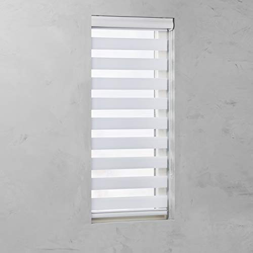 JalousieCrew Doppelrollo mit Kassette Farbe weiß - Breite 40 bis 220 cm Länge 130 cm, 175 cm und 240 cm - Duo - Rollo (140 x 175 cm)