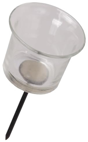 4er Set Teelichthalter Kerzenstecker aus Glas klar zum Stecken o312 Kerzenhalter Metall Kerzenhalter Stecker für Kränze Teelichtalter