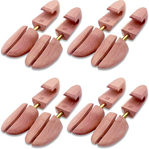 YEEGOR Cedar Shoe Trees for Men VALUE PACK, Men's Wooden Shoe Trees with Cedar Fragrance, Split Toe, 100% Natural Red Cedar Wood, XL(12 - 14)