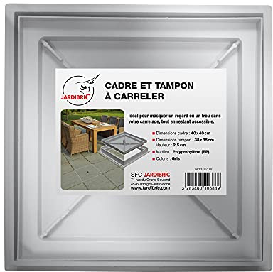 Jardibric – Trappe à Carreler 40x40 cm – Tampon Regard Extérieur Polypropylène