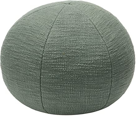 Creative Co-Op Cotton Slub Orb Pillow, 10 L x 10 W x 4 H, Green