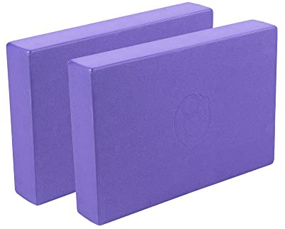 Yoga-Mad EVA Yoga Block, Set of 2, High Density Non Slip Block for Yoga, Pilates and Home Workouts, 30cm x 20cm x 5cm