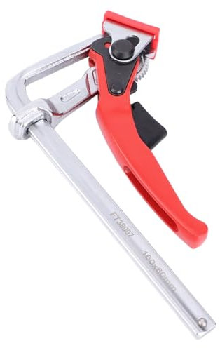 All Steel Ratcheting Table Clamp Quick Screw Guide Rail Clamp 540 lb Clamping Force Aluminium Alloy for Woodworking