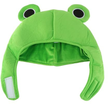 Homoyoyo Plüsch-Frosch-Hut, lustiger Kostümhut für Erwachsene, Tierhut, Kappe, Kopfbedeckung, Foto-Requisiten, Zubehör, Kostüm für Winter, Halloween, Festival, Karneval, Geburtstag, Party,