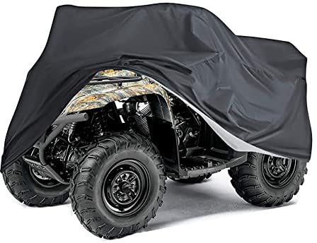 Asudaro Quad ATV Abdeckplane Fahrzeug Abdeckung Schutz 210D Wasserdichter Regenfester Schnee-Staub UV-Schutz Faltbar Reißfest ATV Schutzhülle für Außen-und Innenbereich Sommer Winter 200x95x106cm