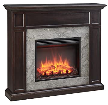 FLAMME Beaumont 48 Electric Fireplace Suite with Espresso Oak Surround and 2kW Heater