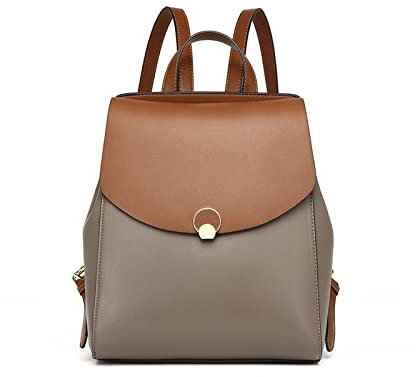 VVHUDA Lederrucksack für Damen, lässig, für Reisen, große Kapazität, College-Umhängetasche, multifunktionaler Reiserucksack (Farbe: A) small Gift