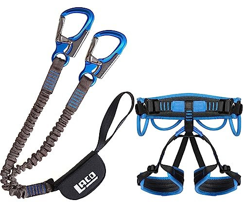 LACD Klettersteigset Via Ferrata Pro Evo 3.0 Klettergurt Start (Größe S (Taille 68 – 100 cm, Bein 40 – 60 cm))