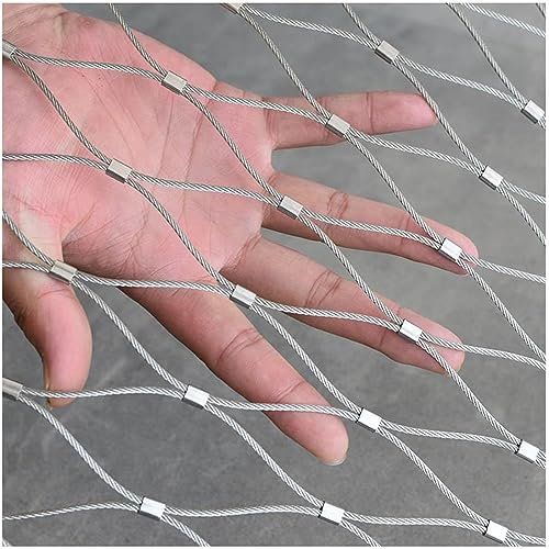 Metallgitter Maschendrahtzaun Netz Edelstahl Gitter Drahtzaun Lochabstand 4cm/5cm für Hasenzaun Schutznetz Wildzaun Katzennetz für Balkon Drahtverstärkt Hühnerzaun Weidezaun ( Farbe : 5cm , Größe : 1x