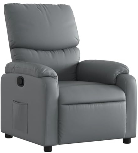 vidaXL Relaxsessel Grau Kunstleder