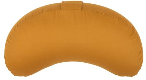 Bodhi Meditationskissen Halbmond | Yogi MOND ECO | Bezug aus 100% Bio-Baumwolle | Yogakissen halbmondförmig mit Buchweizenfüllung | Halbmondkissen für Yoga & Meditation