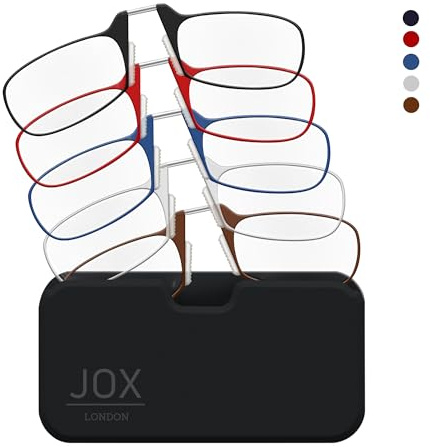 JOX Gafas de Lectura con Estuche para pegar en el Móvil, Gafas de Lectura de Nariz delgadas para pegar en el móvil, Gafas sin Brazos, Comodidad para su Lectura