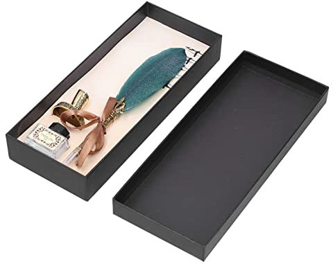Emoshayoga Geschenkbox Retro Federstifte Set mit Stifthalter, Schreibwaren Geschenkbox für Lehrer Klassenkameraden, Feine Verarbeitung, wissenschaftliches Design