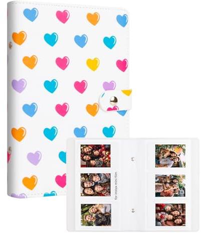 156 Fotoalbum für Instax Mini Film (54 x 86 mm), 2x3 Zoll Bilderbuch Passend für Polaroid Zink und HP Sprocket Instant Photo Papier,K-pop Fotokarten (Weiß)