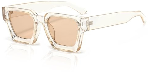 XITUADDA Retro Rechteckige Sonnenbrille für Damen Herren Trendige Quadratische Klassisch Sonnenbrille UV400