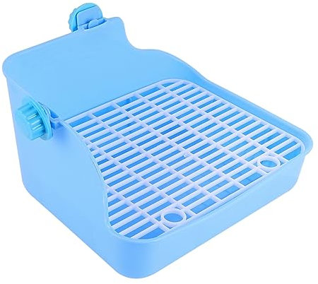 BELLIFFY Pet Potty Trainer Für Kleintiere Quadratische Haustier-Toilette Mit Wanddesign Für Kaninchen Hamster Chinchillas Meerschweinchen Und Frettchen Einfache Reinigung Langlebig Innen