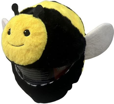 Makamsui Motorradhelm-Überzüge, geeignet für die meisten Integralhelme, dekorativ, staubdicht, Plüsch, Tier, Plüsch, Motorradhelm-Abdeckung, Schutz für lustige Fahrten, Biene
