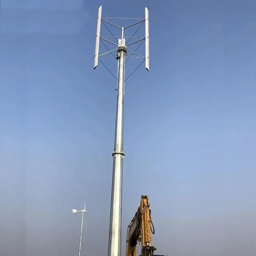 KX-ENERGY 5000W Vertikale Windkraftanlage Geräuscharm 48V 96V 220V Windturbine Dreiphasiger AC Windgenerator 3 Flügeln 220U/min Permanent Maglev Generator Windmühle
