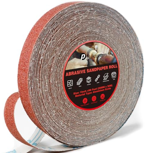 Emery Cloth Roll Set, Sandpaper Roll, 30 M 40 Grits Long Red Continuous Sandpaper Roll - Wet and Dry Emory Cloths for Polishing and Surface Treatment of Wood, Metal, Furniture