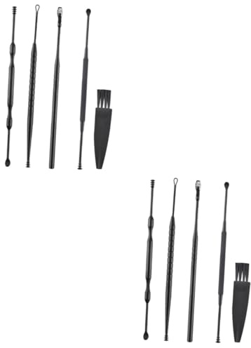 Ipetboom 2 Sets Ohr Picking Werkzeug Rostfreies Saugwachs Ohrenpflege Werkzeuge Wiederverwendbarer Ohrenreiniger Reinigung Ohrenschaufel Spiral Ohrentferner Schönheitswerkzeuge Für
