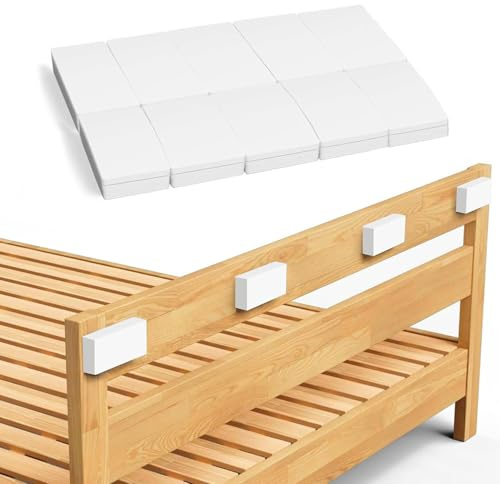 SIXHAOBU 20 Pcs Espaceurs en Mousse Eva Mur, Autocollant Protection Murale Lit, Protection Poignée De Porte, Butoirs De Lit pour Lits, armoires, canapés (Blanc)