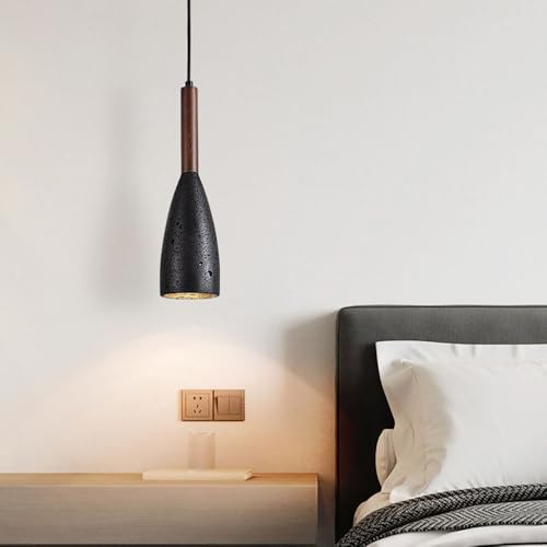 MQDLJSE Lampada a Sospensione in Pietra Naturale Wabi Sabi in Stile Giapponese, Mini Lampada a Sospensione retrò, Illuminazione a Sospensione nordica per Isola Cucina Sala da Pranzo, lampa