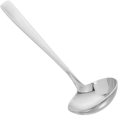 Alipis cucharas de sopa de acero inoxidable cuchara de sopa de acero inoxidable de salsa de cucharadas Silver
