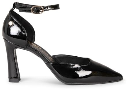 miMaO Zapatos de Fiesta y Elegantes con Pulsera en Piel Negro, EU 41