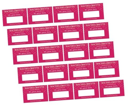 GARVALON Set 20 Fogli Biglietti Gratta e Vinci per Addio al Nubilato Gioco Sposa Semplice da Usare Carta Design Creativo per Feste di Compleanno e Altre Occasioni