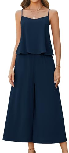 Fashora Conjunto Mujer Conjuntos 2 Piezas Verano Casual Chandal Manga Corta Camiseta de Manga Corta Conjunto Dos Piezas Eelegante Moda Chándal (Azul marino, S)