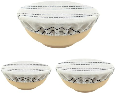 YUUTIAL Bread Proofing Cover, 3PC 9/10/13 Inches Reusable Bowl Covers for Bread Proofing, Cotton Cloth Sourdough Food Cover for Rising Dough Breads Baking Sourdough