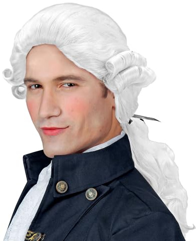 W WIDMANN MILANO Party Fashion - Perücke Duke Donatien, Kunsthaar, Zopf, Barock, Adel