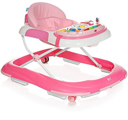 Ms Girello Basic Plus- Deambulatore con basi antiribaltimento, vassoio musicale e ruote di silicona