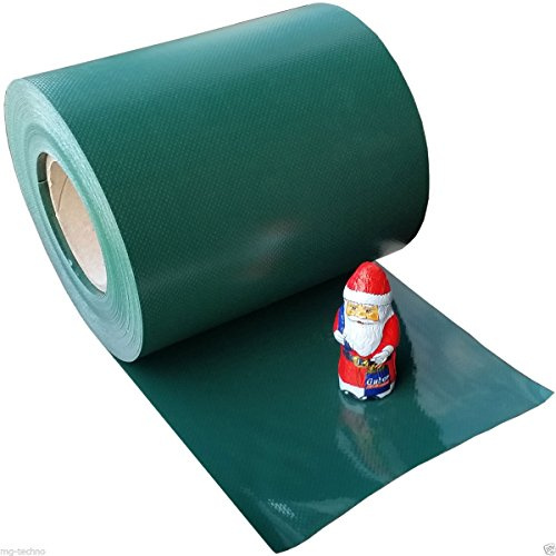 70m Sichtschutzstreifen grün RAL 6005, Materialstärke ca. 0,7 kg/m², incl. 40 Kunststoff-Clips, Rollenbreite 19cm, Sichtschutz, Zaun, Windschutz, Lärmschutz, blickdicht, für Gartenzäune, Ein- oder Doppelstabmatten-Zäune mit Maschenhöhe 20 cm, Markenware in bewährter M&G Techno®-Qualität