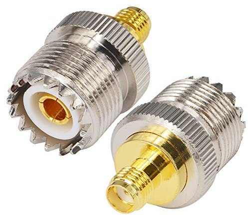 YILIANDUO SMA Female to UHF Female CB Radio Adapter Pack of 2 | 50 Ohm UHF PL259 SO239 to SMA RF Coax Adapter for CB Antenna Vhf Radio Handheld Ham Radio Baofeng Wouxun Kenwood Icom Yaesu
