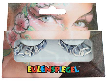 Eulenspiegel - Ciglia finte Spider argento lunghe | Design a ragno extra lungo con 1 ml di colla speciale per ciglia e istruzioni, per Carnevale e feste a tema